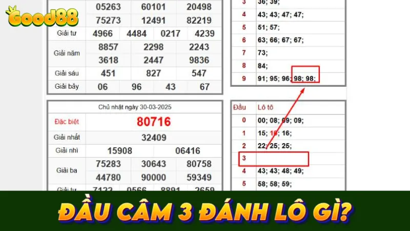 Đầu 3 câm đánh lô gì